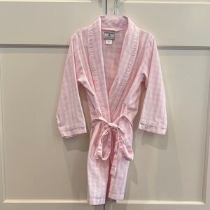 Petite Plume Girls Pink Gingham Twill Robe Size 3/4